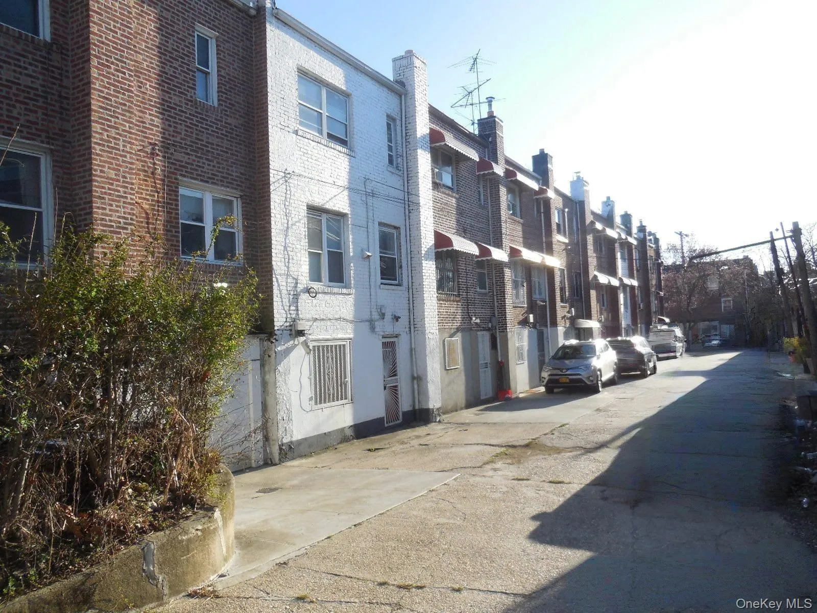 View of asphalt alley with a residential view View of asphalt alley with a residential view