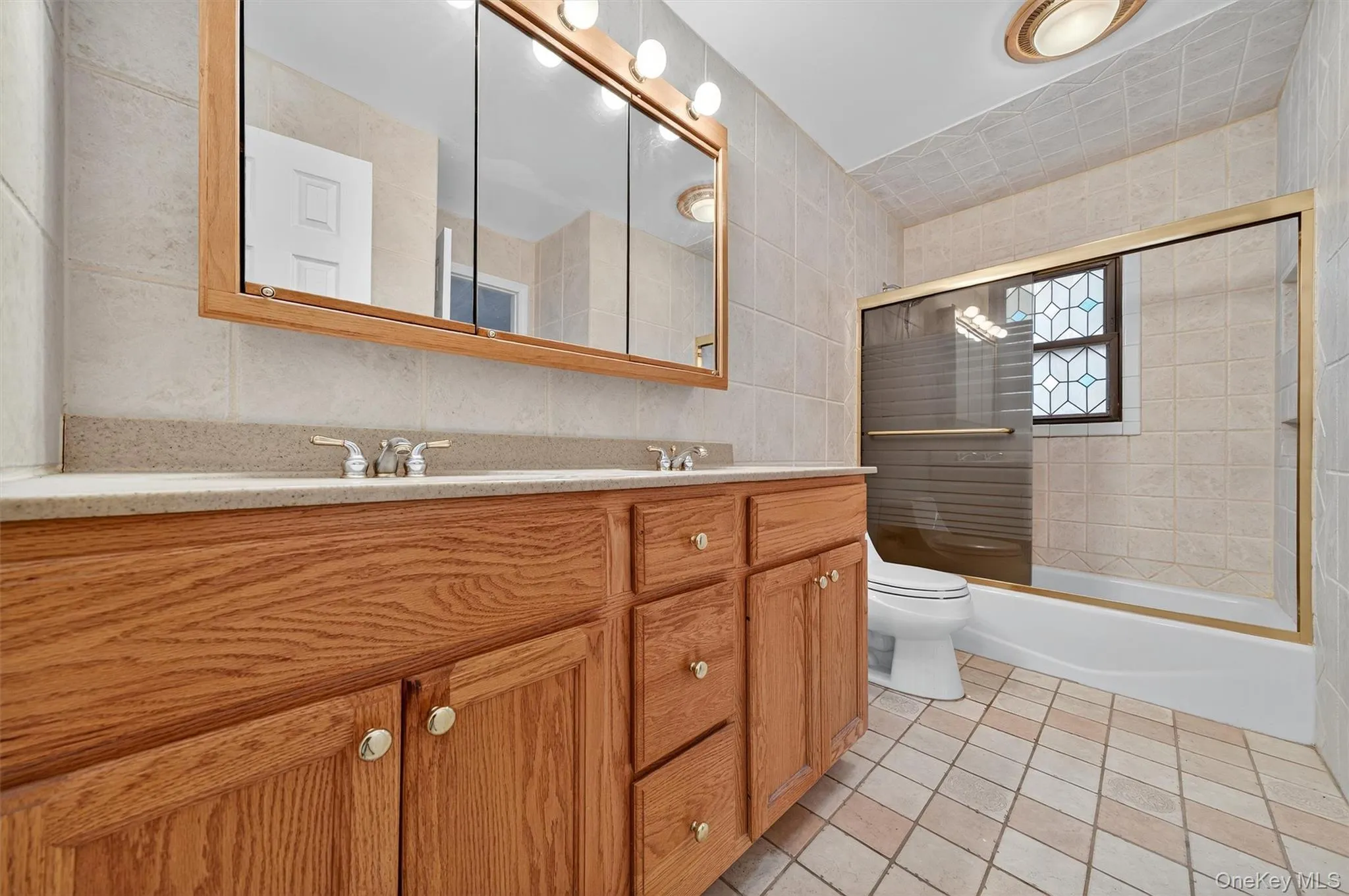 Bathroom with double vanity. Bathroom with double vanity.