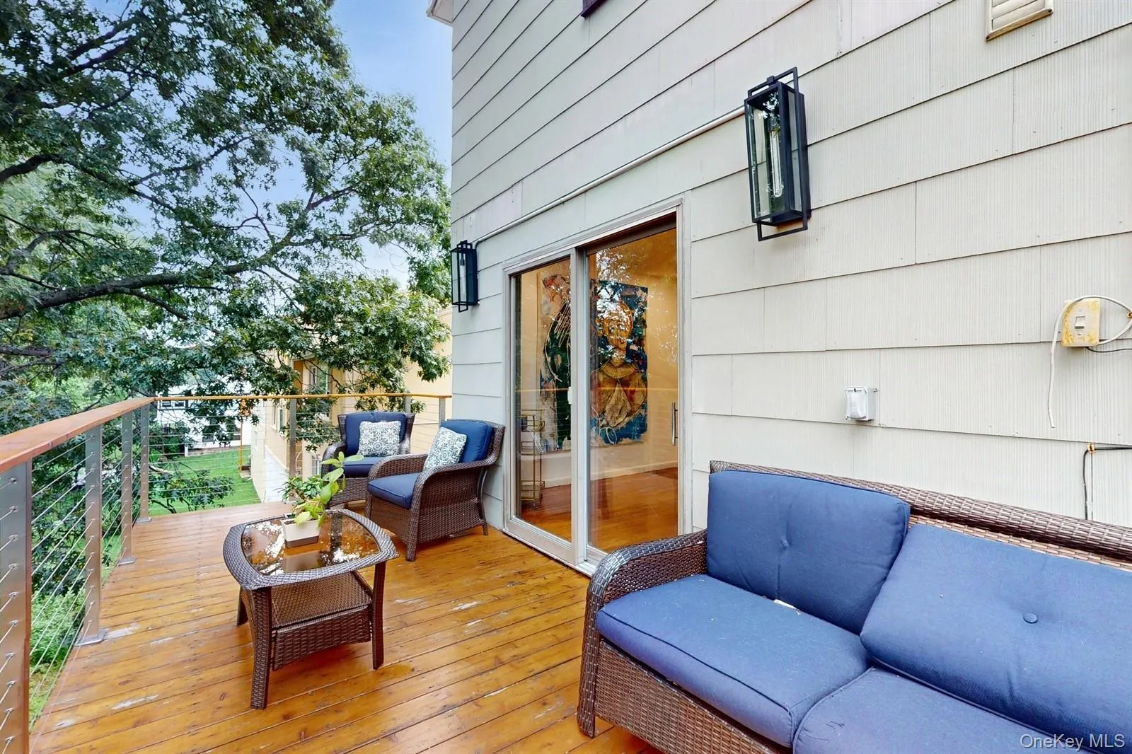 Another View of the large, wooden deck. Another View of the large, wooden deck.