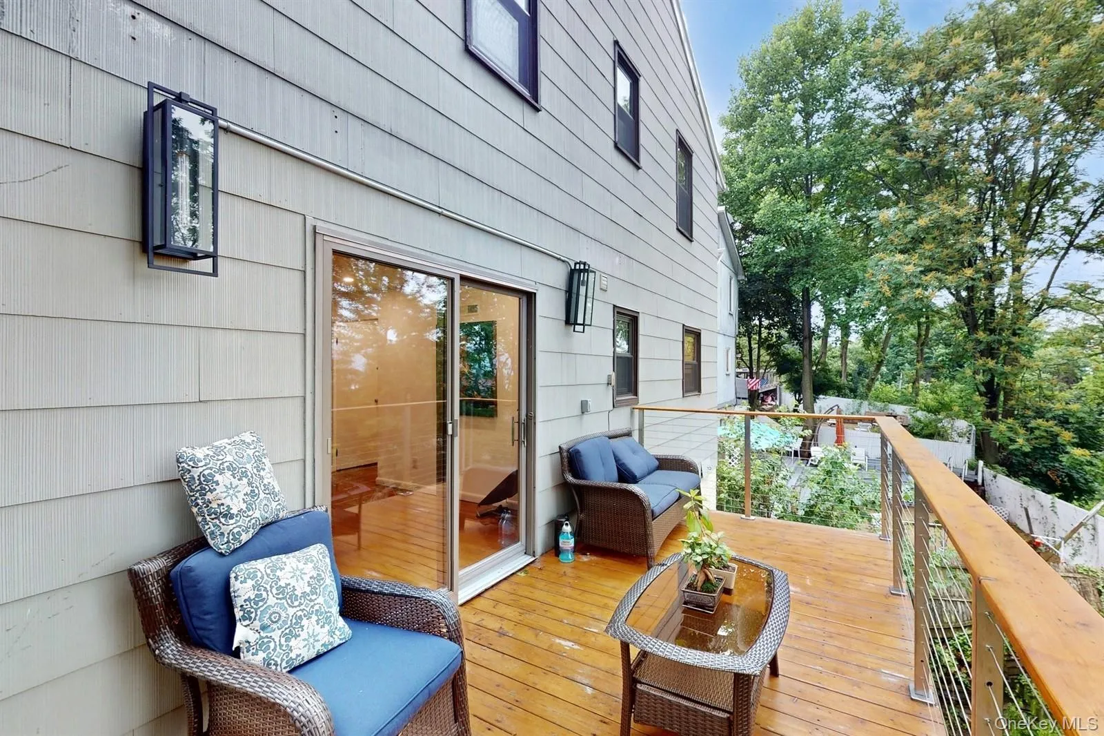 Another View of the large, wooden deck. Another View of the large, wooden deck.