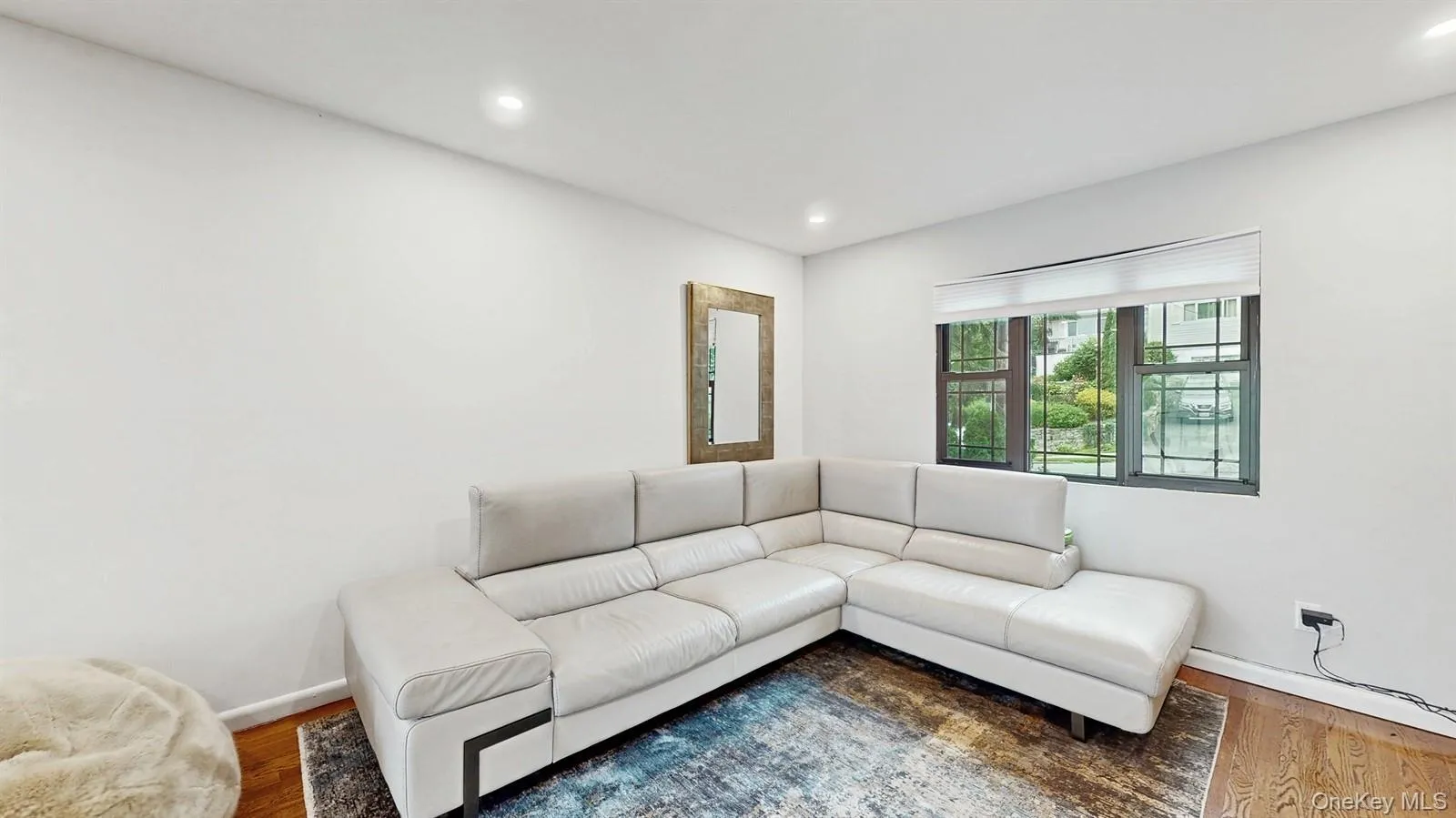 Living area featuring wood finished floors and recessed lighting. Living area featuring wood finished floors and recessed lighting.