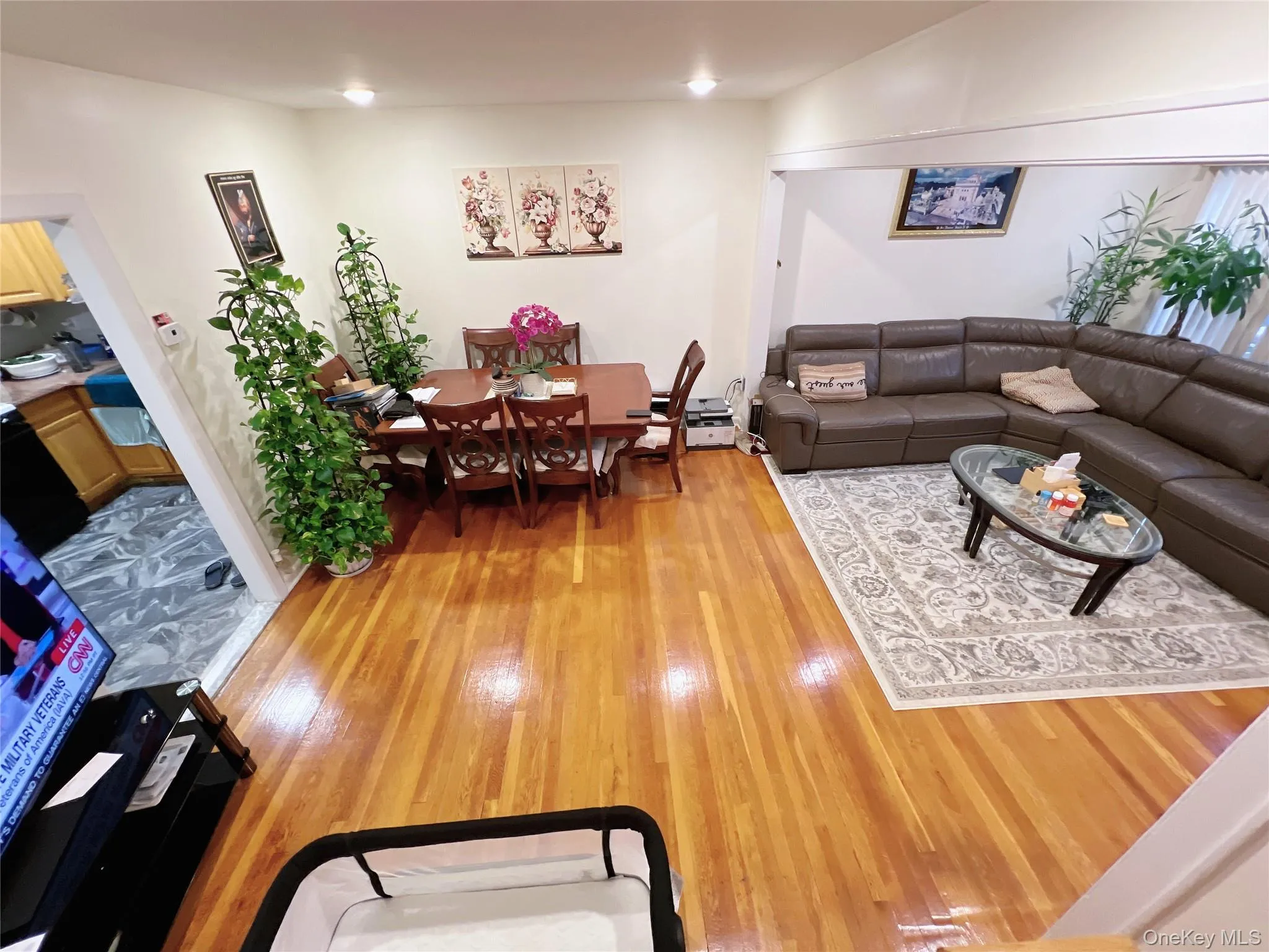 Living area featuring wood finished floors Living area featuring wood finished floors