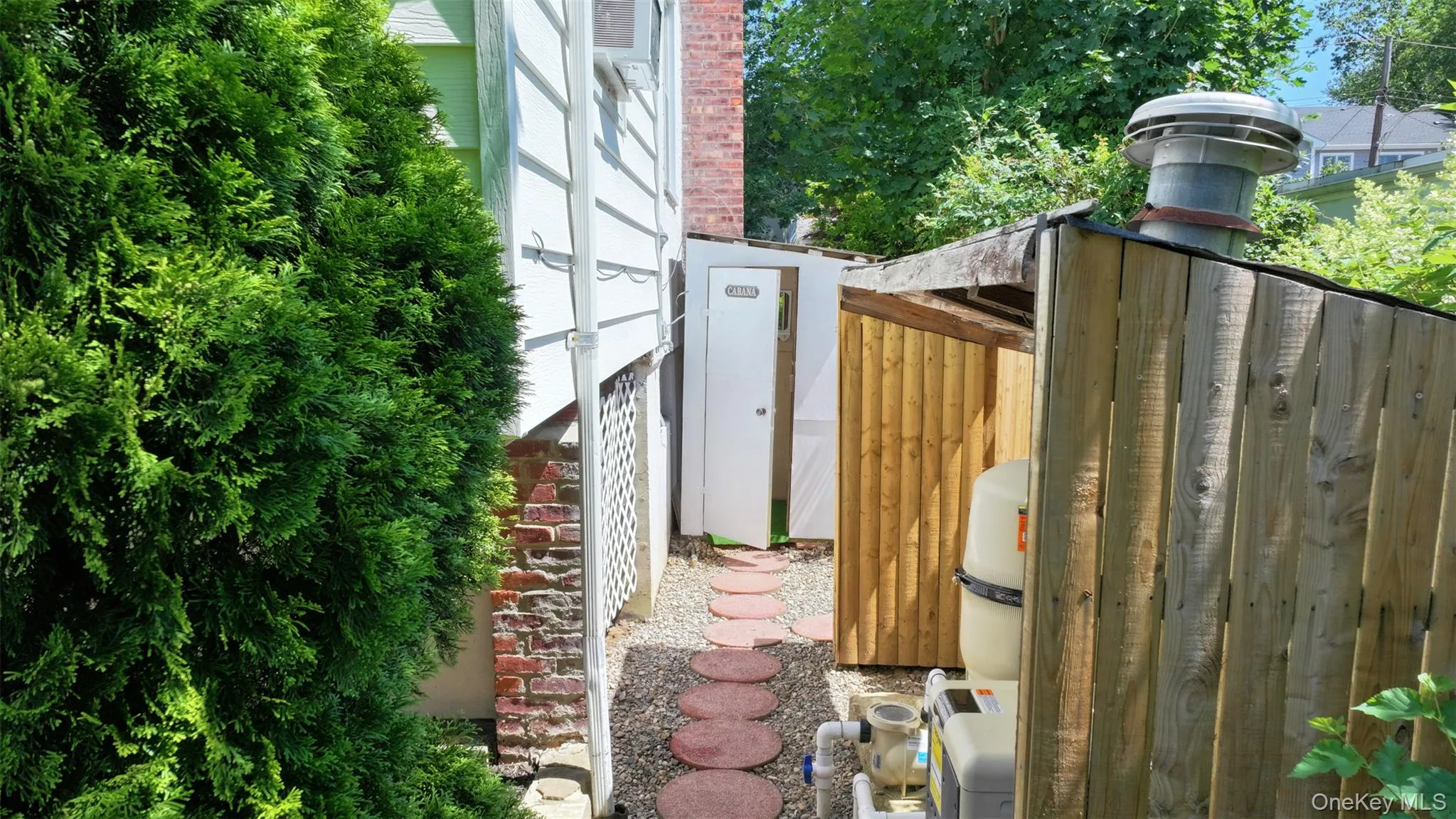 Cabana changing hut and pool filter, pump and heater Cabana changing hut and pool filter, pump and heater