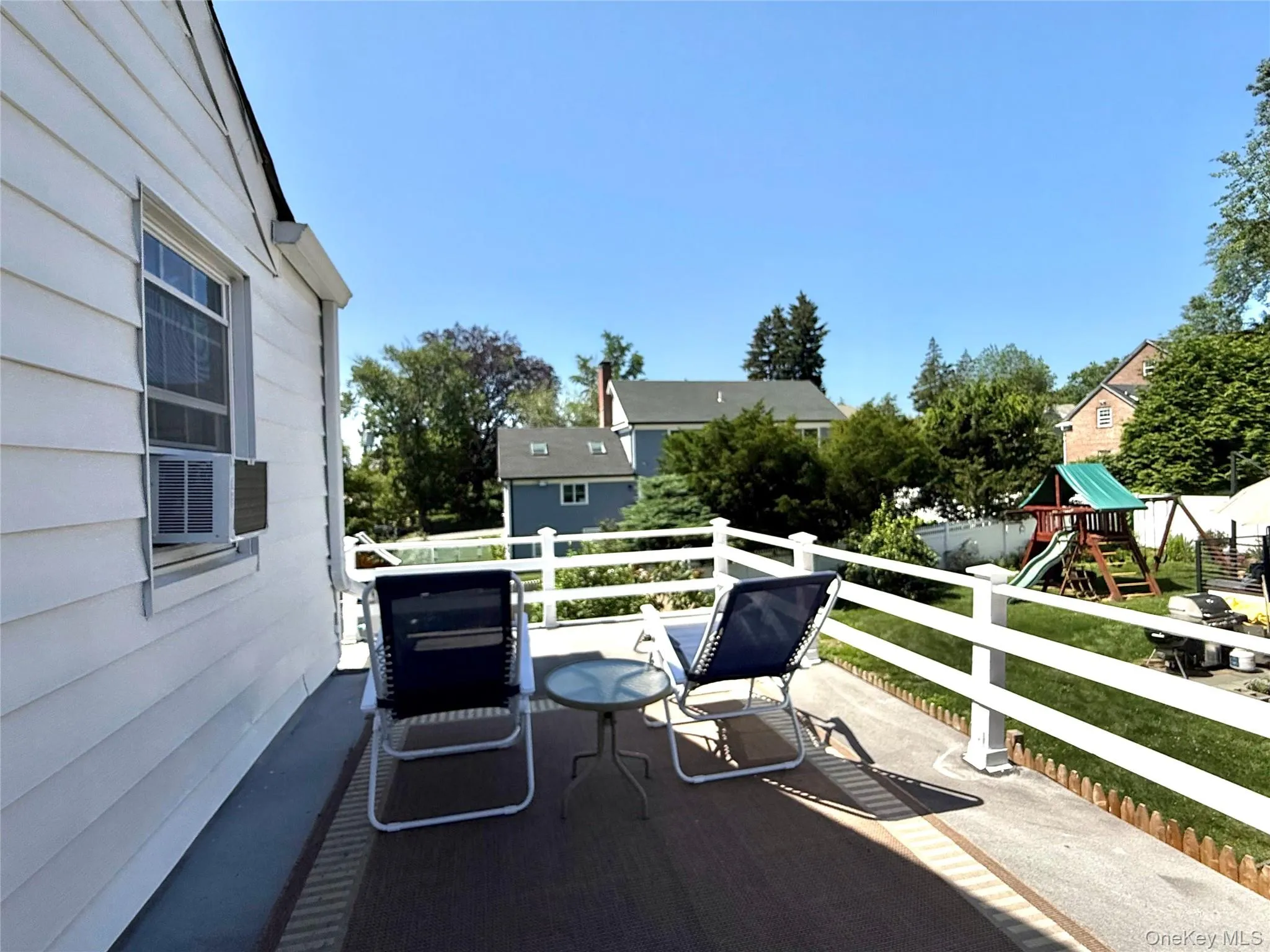 Bedroom #3 deck (over gargage) with view of pool/patio backyard Bedroom #3 deck (over gargage) with view of pool/patio backyard