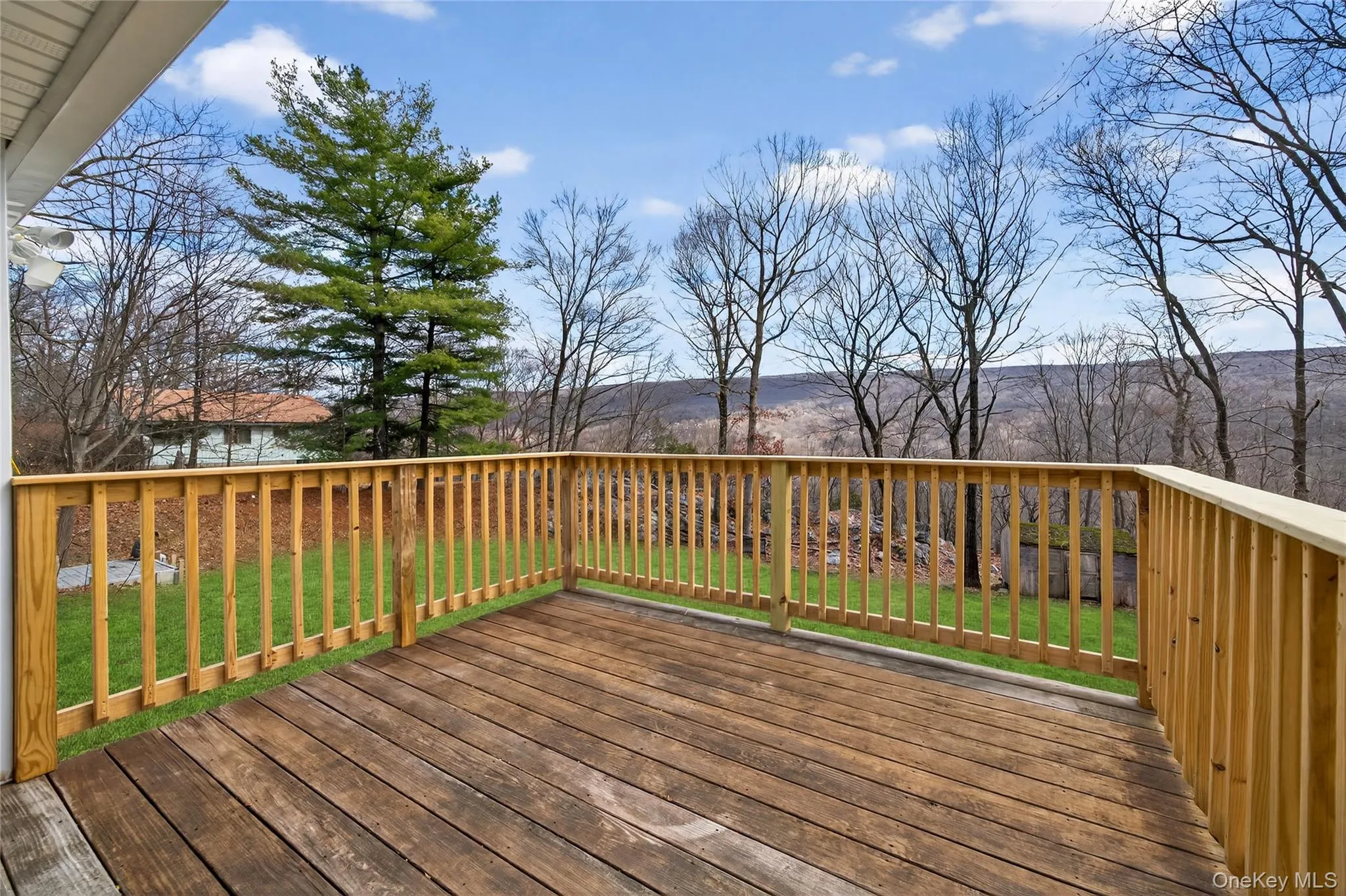 walk right on to a large outdoor deck with brand new railing... walk right on to a large outdoor deck with brand new railing...