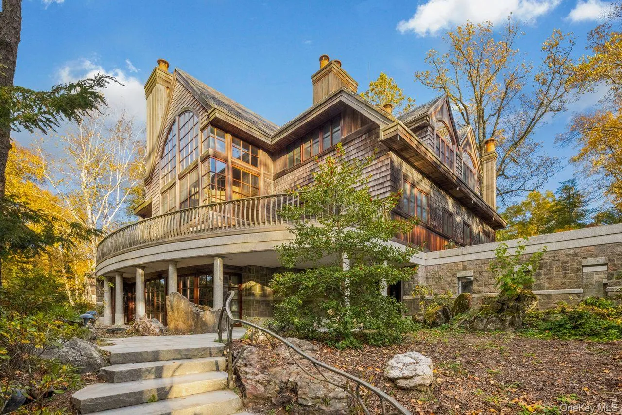 This 55,000 square foot main residence, an architectural masterpiece, has nine bedrooms, nine full baths, six half baths and twenty fireplaces. This 55,000 square foot main residence, an architectural masterpiece, has nine bedrooms, nine full baths, six half baths and twenty fireplaces.