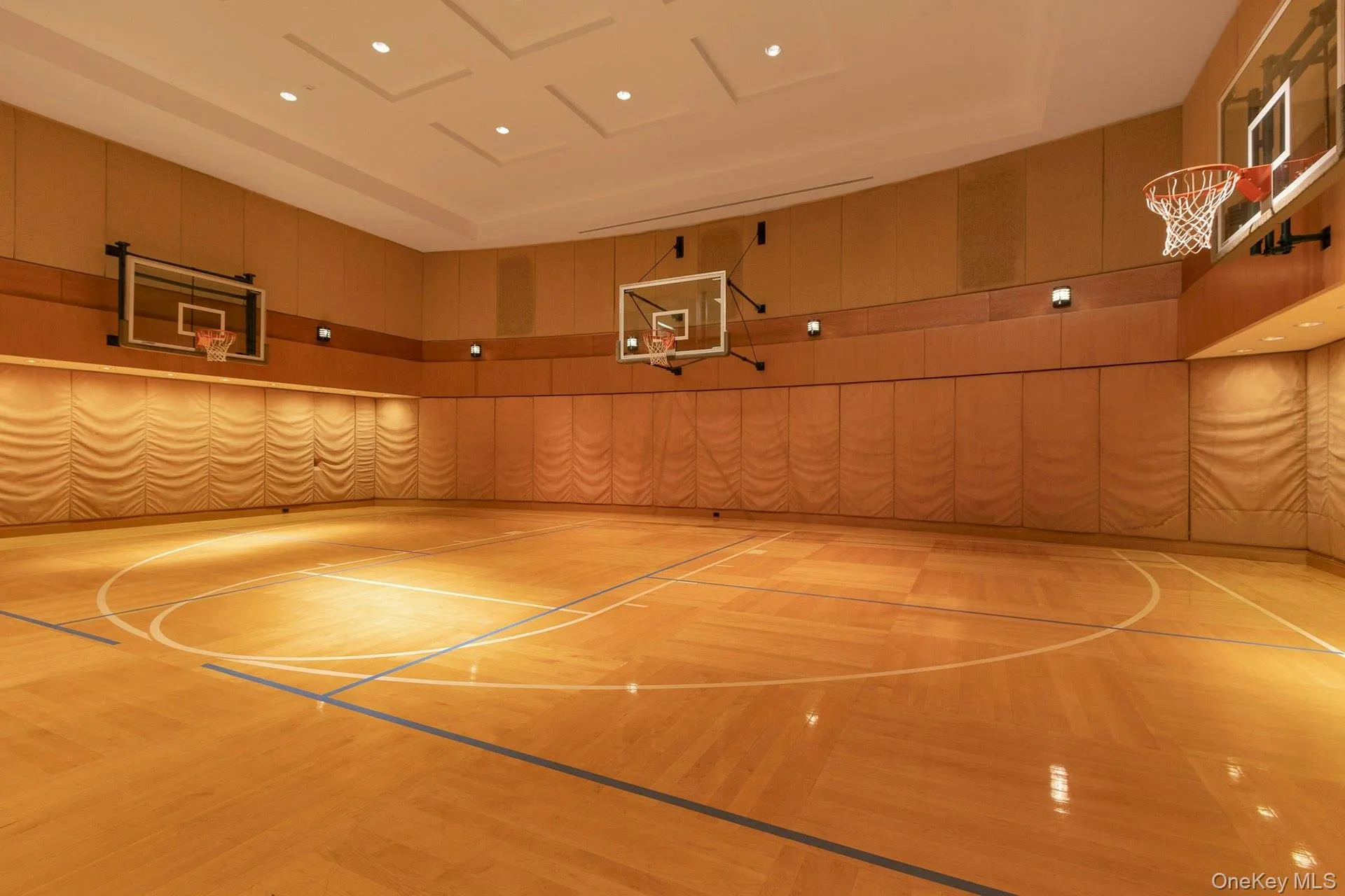 Indoor basketball court in the North House. Indoor basketball court in the North House.