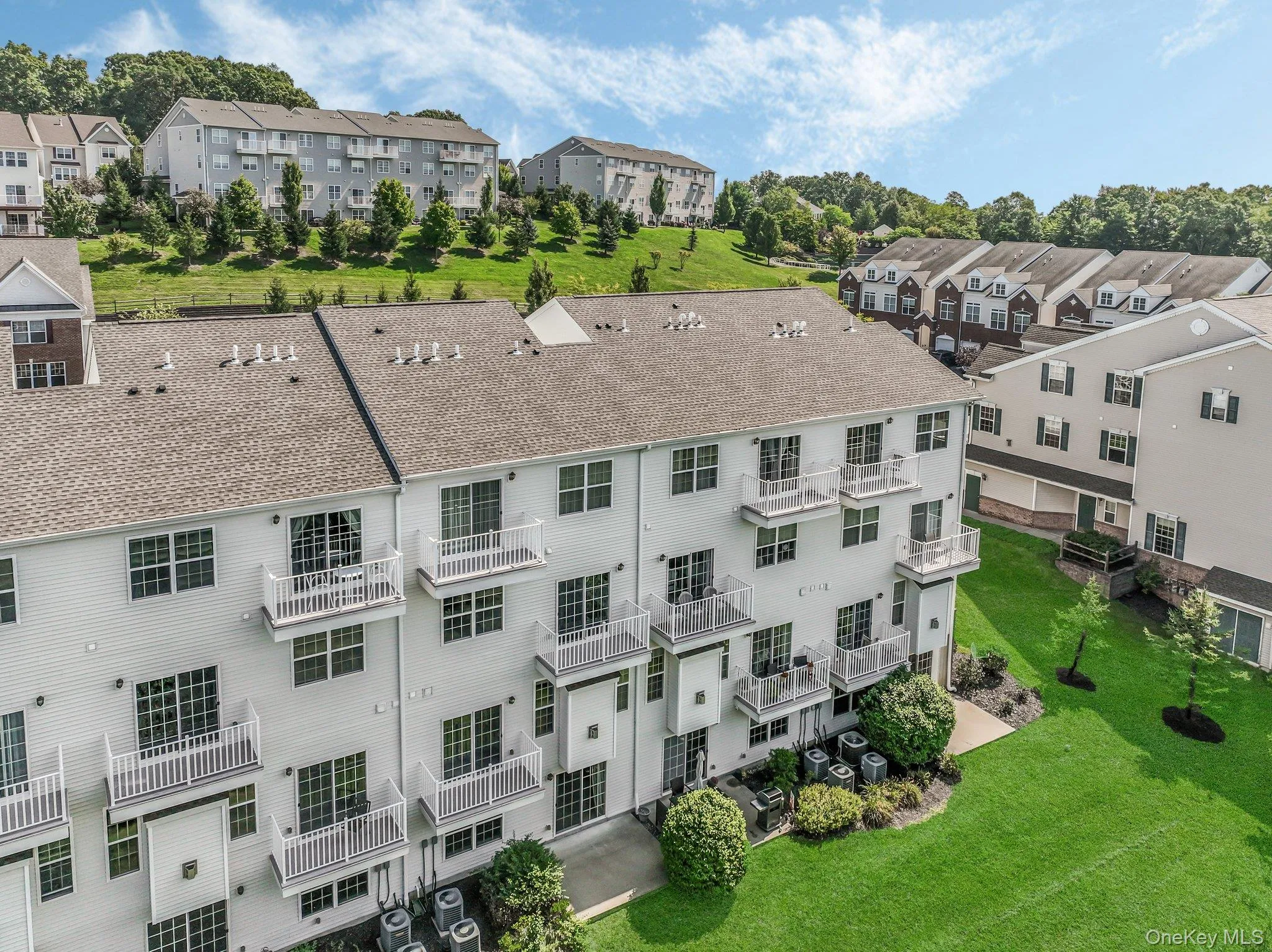 Aerial view of apartment complex Aerial view of apartment complex