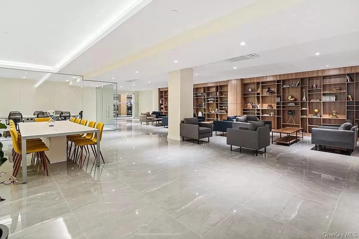 Community lobby featuring recessed lighting Community lobby featuring recessed lighting