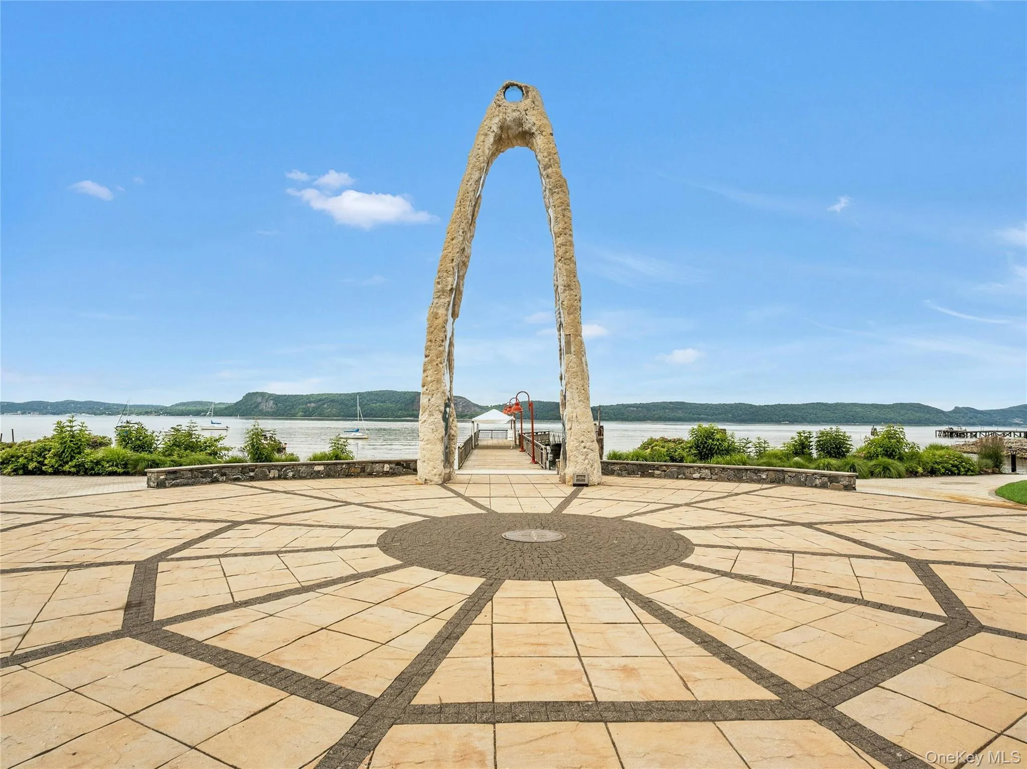 View of patio with a water view View of patio with a water view