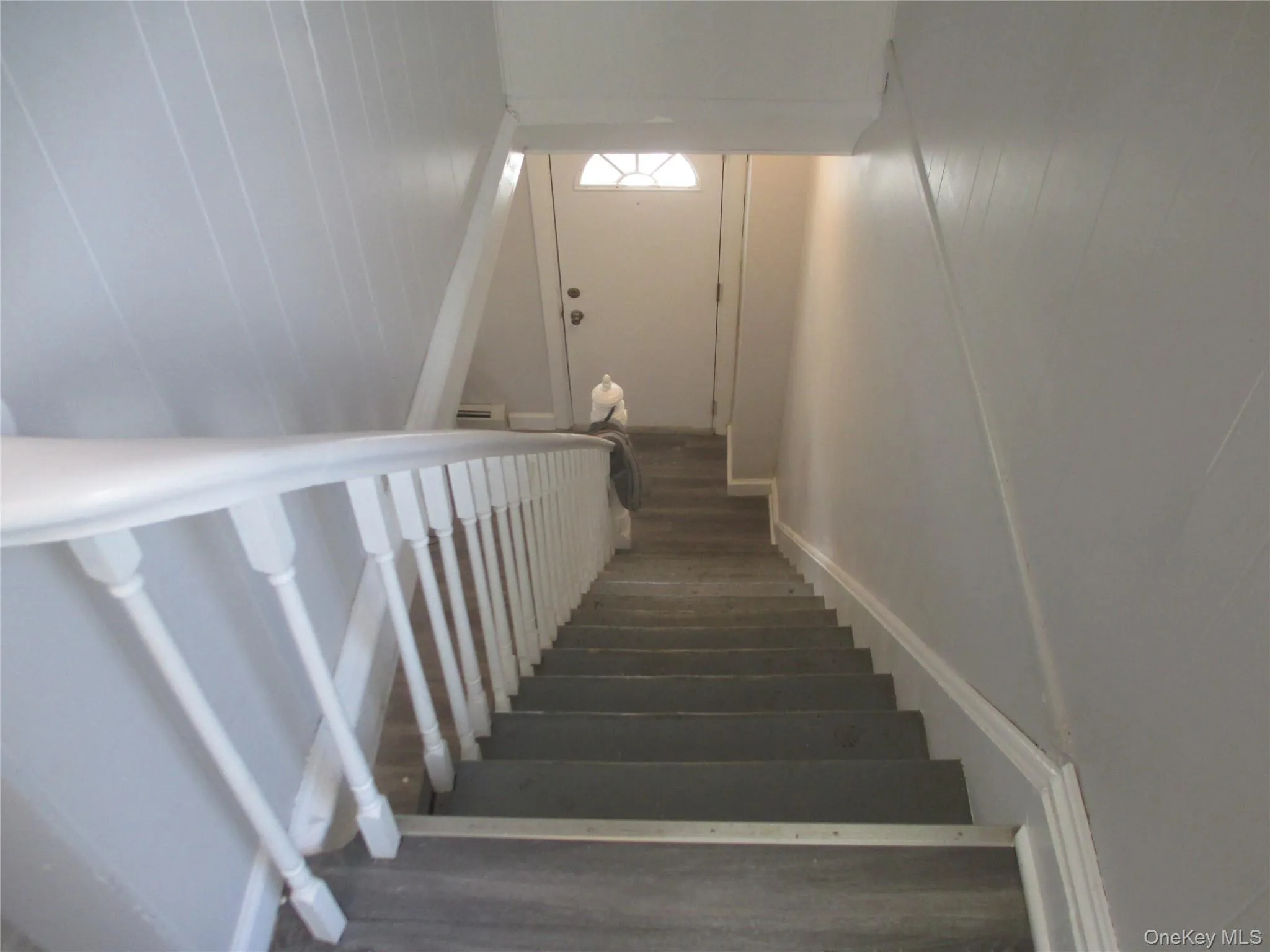 Staircase with wood finished floors Staircase with wood finished floors