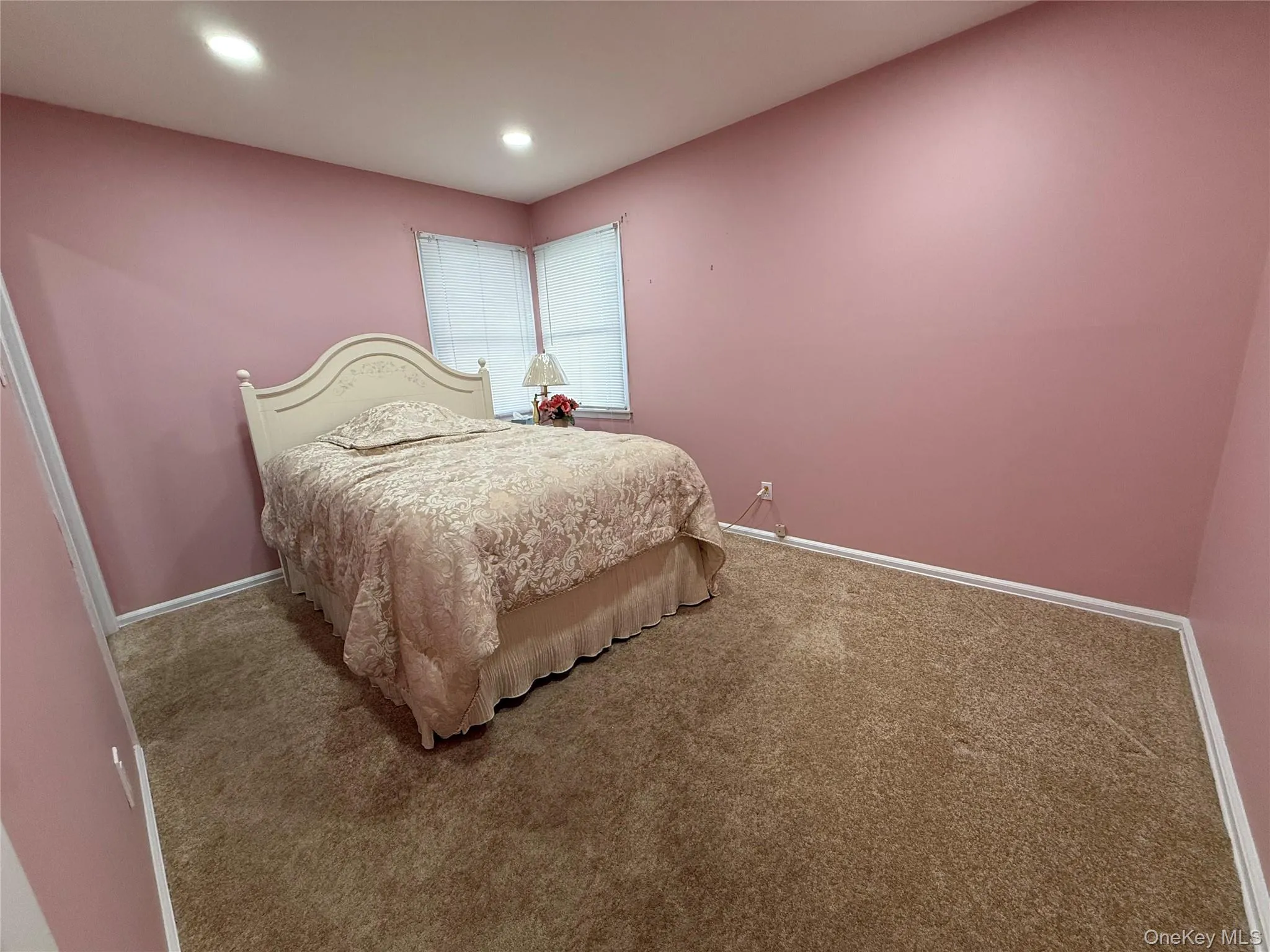 Bedroom featuring carpet and recessed lighting Bedroom featuring carpet and recessed lighting
