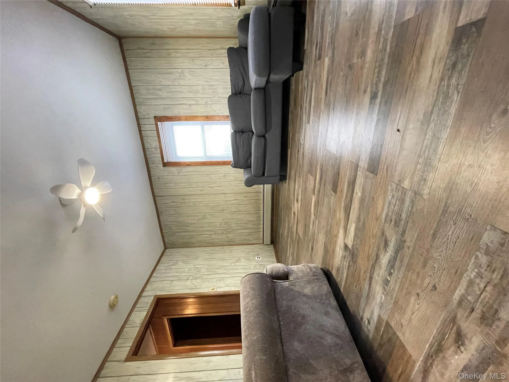 Living room w/new floor Living room w/new floor