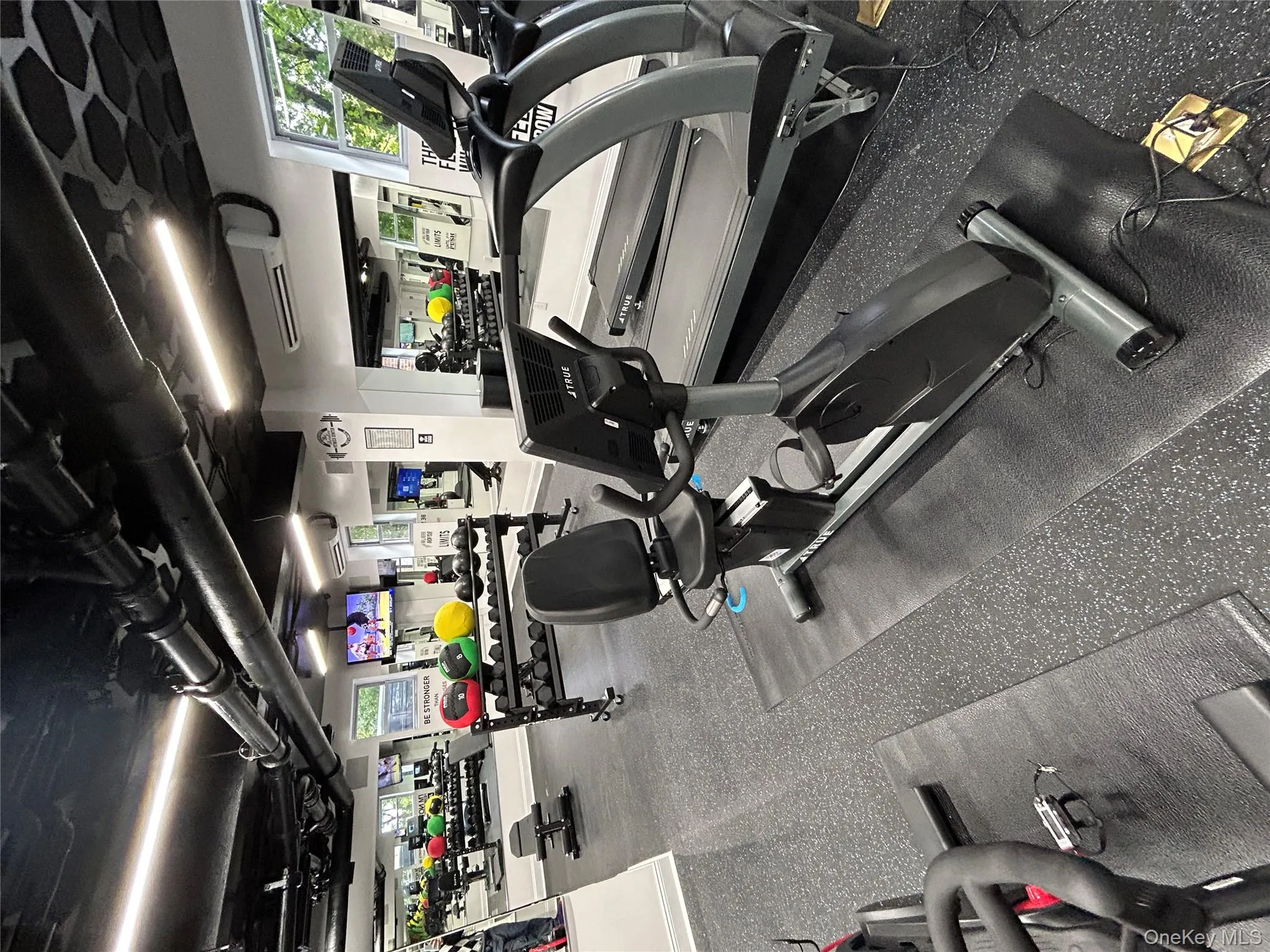 Exercise room with a wall unit AC Exercise room with a wall unit AC