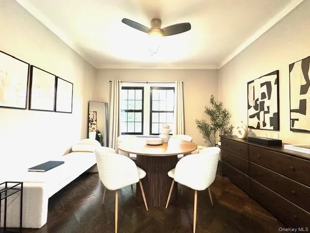 Dining area with ceiling fan Dining area with ceiling fan