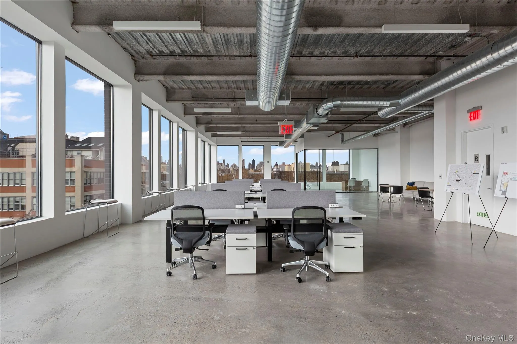 Home office featuring a view of skyline Home office featuring a view of skyline