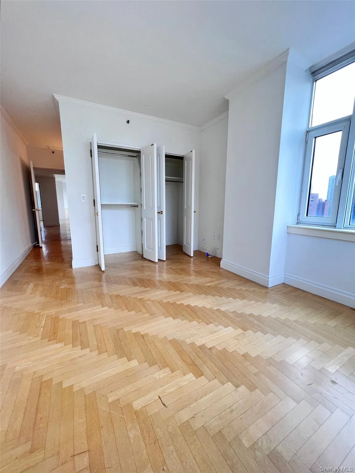 Unfurnished bedroom with crown molding Unfurnished bedroom with crown molding