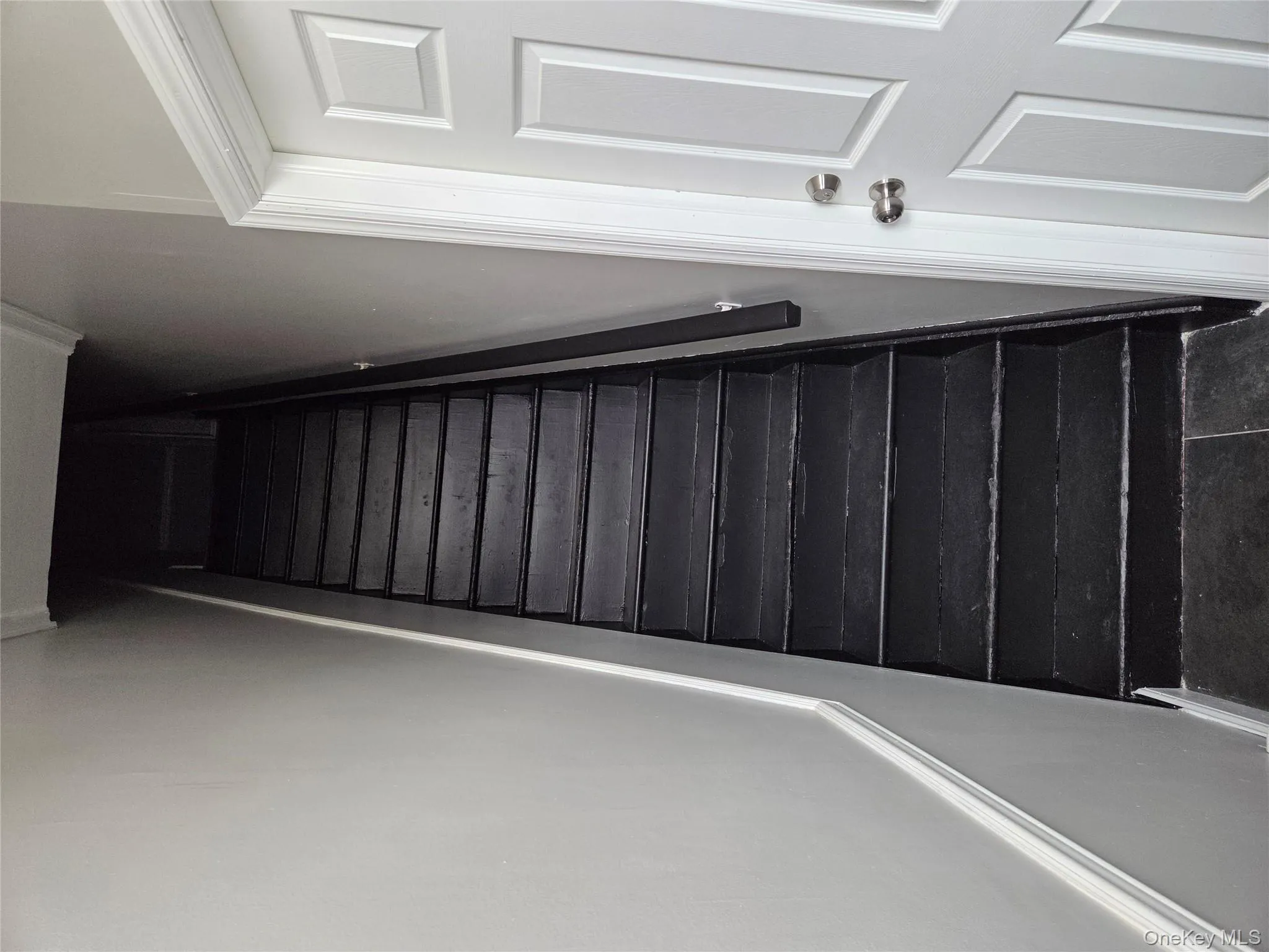 Stairway with baseboards Stairway with baseboards