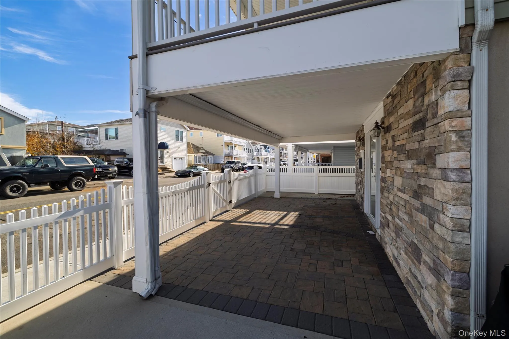Porch with a residential view Porch with a residential view