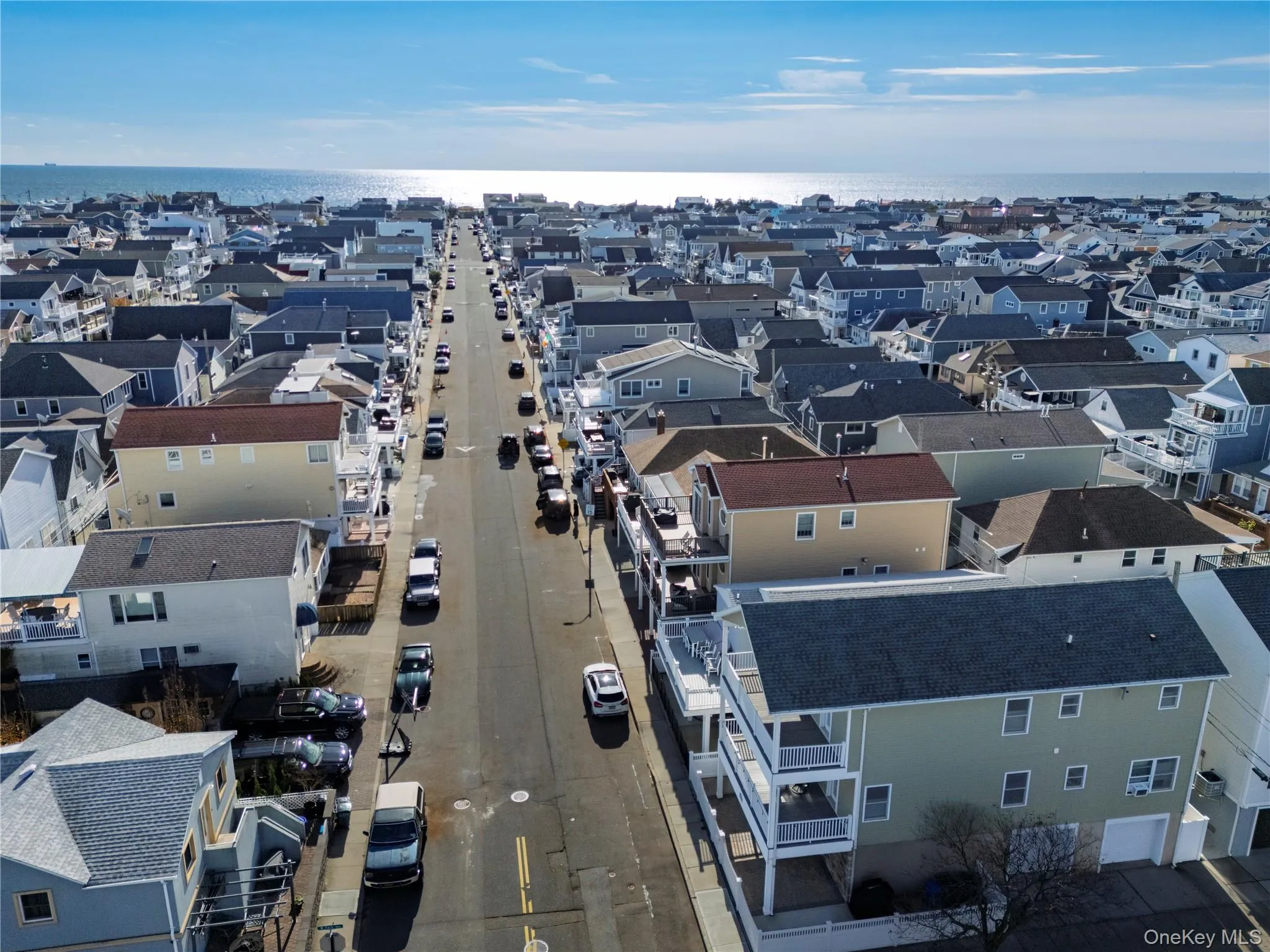 Drone / aerial view of a nearby body of water Drone / aerial view of a nearby body of water
