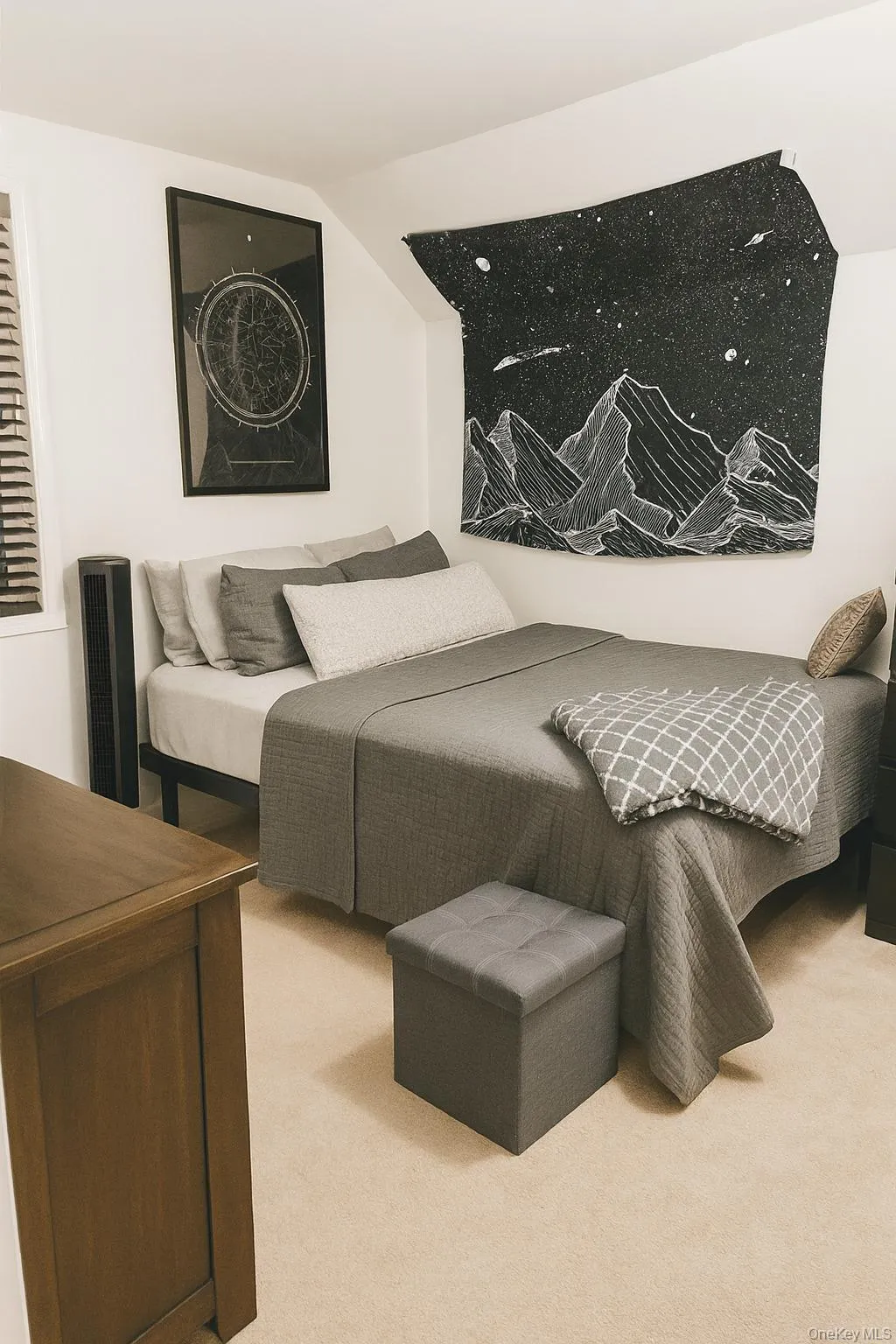 Bedroom featuring light colored carpet Bedroom featuring light colored carpet