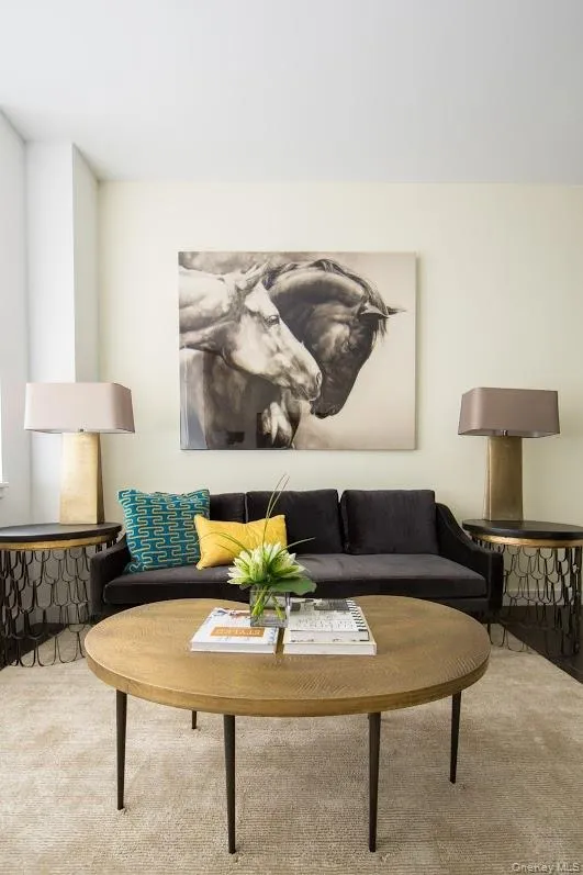 View of carpeted living room View of carpeted living room