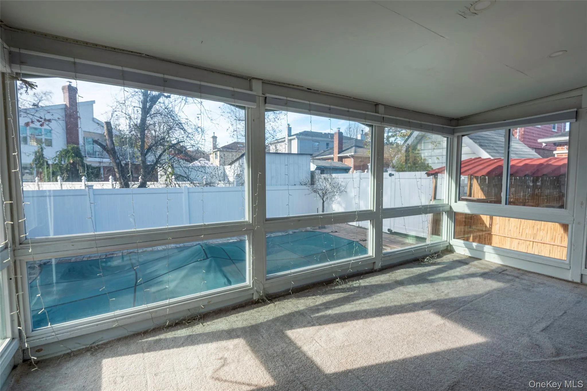 View of unfurnished sunroom View of unfurnished sunroom