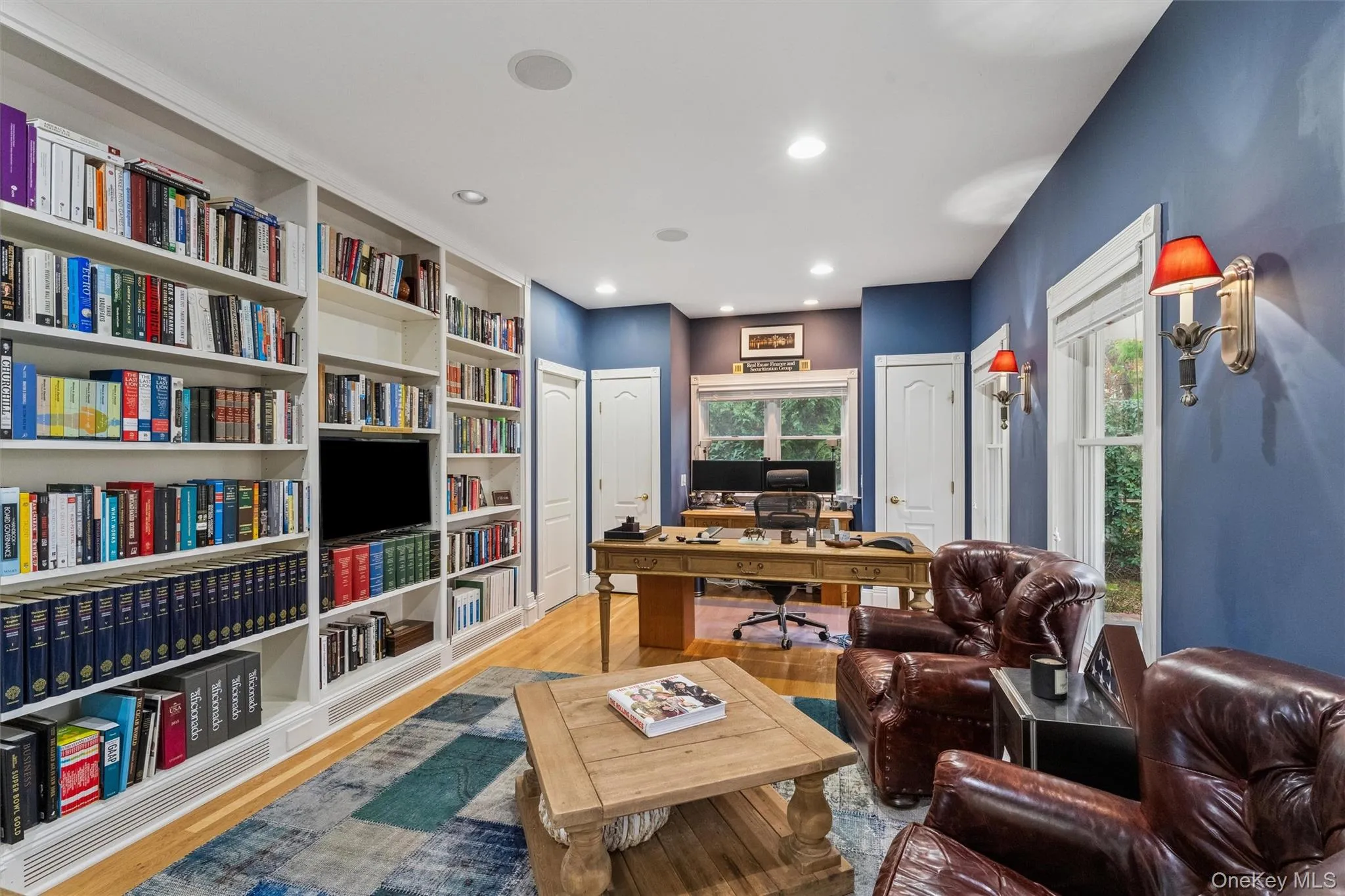 Office space featuring recessed lighting and light wood-style floors Office space featuring recessed lighting and light wood-style floors