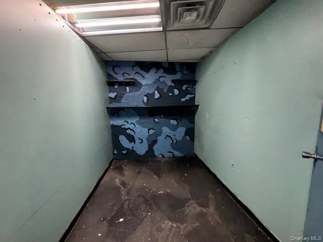 Finished below grade area with a paneled ceiling Finished below grade area with a paneled ceiling