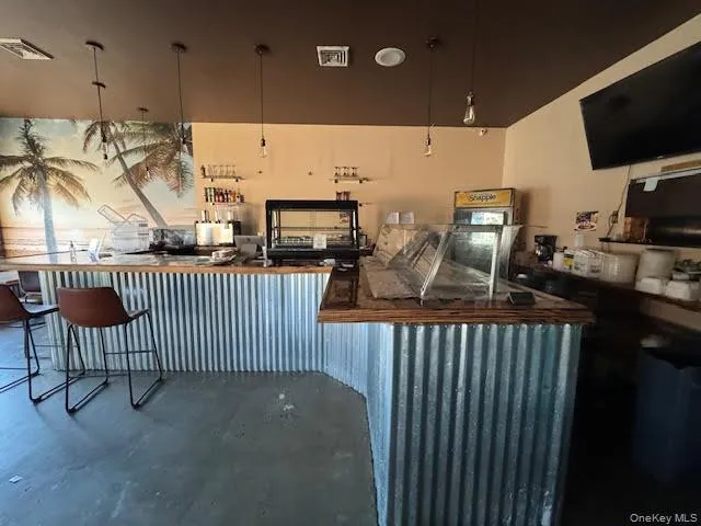 Kitchen with dark countertops Kitchen with dark countertops