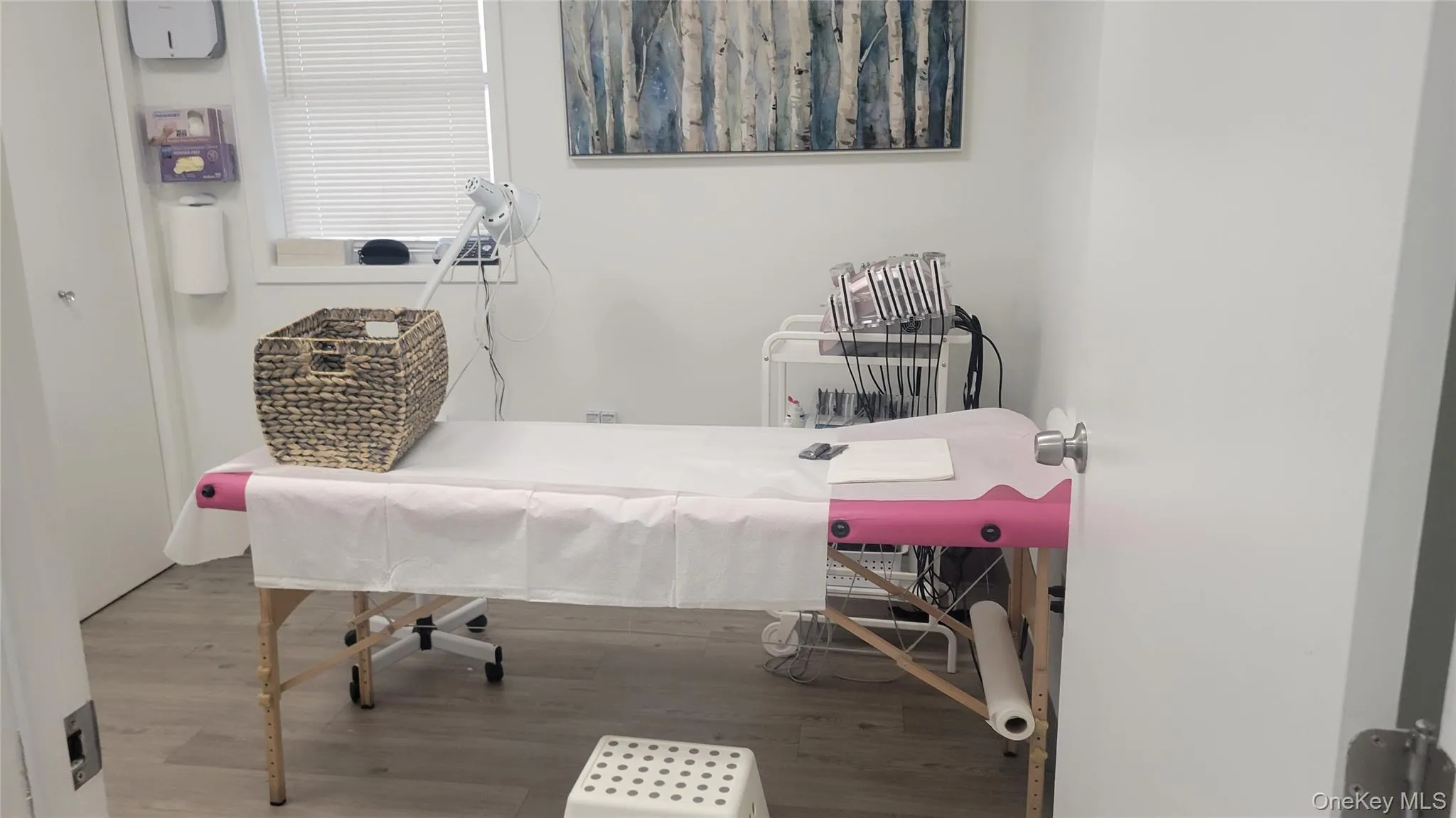 Office with wood finished floors Office with wood finished floors