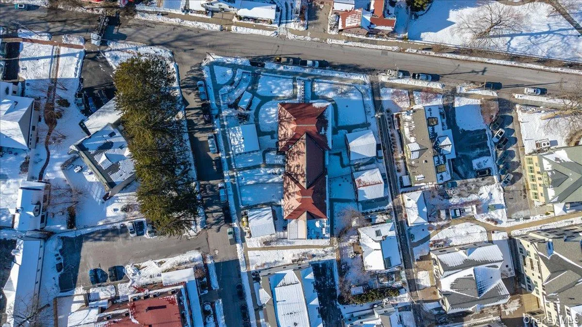 View of snowy aerial view View of snowy aerial view