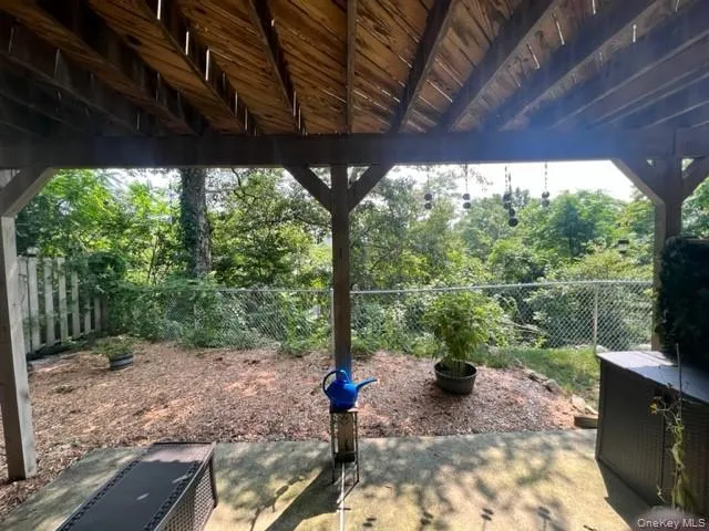 Center view patio and yard Center view patio and yard