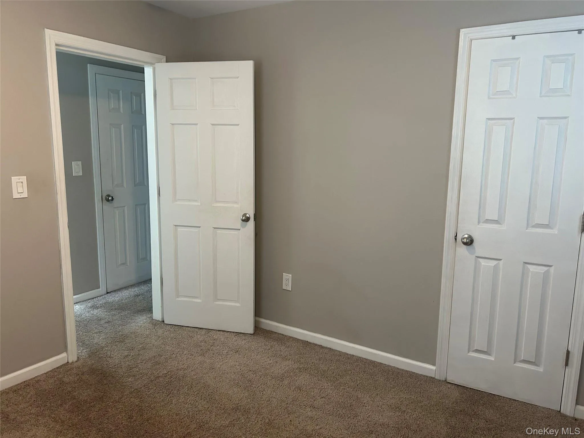 Bedroom featuring carpet flooring and closet Bedroom featuring carpet flooring and closet
