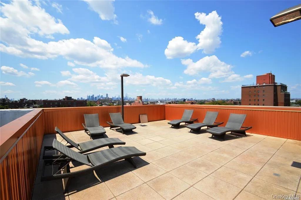 View of patio with a skyline view View of patio with a skyline view