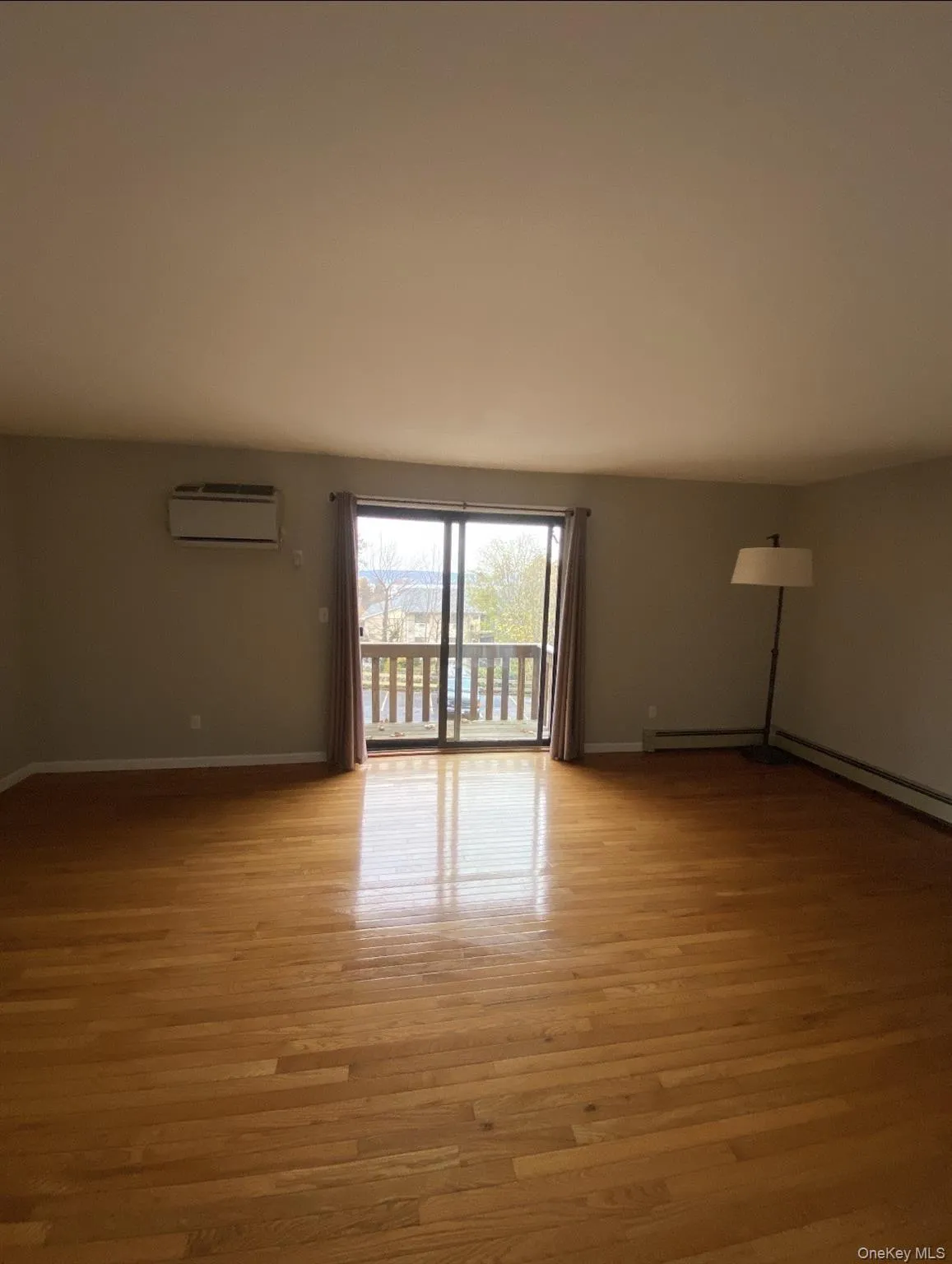 Unfurnished room featuring light wood-style floors and a baseboard radiator Unfurnished room featuring light wood-style floors and a baseboard radiator