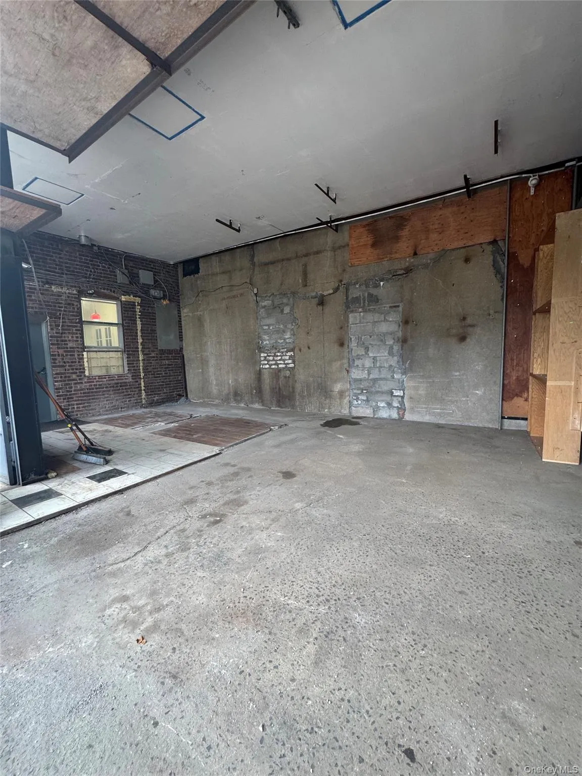 Garage with electric panel Garage with electric panel