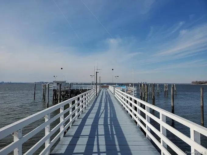 Dock area of waterfront steppingstone park marina Dock area of waterfront steppingstone park marina