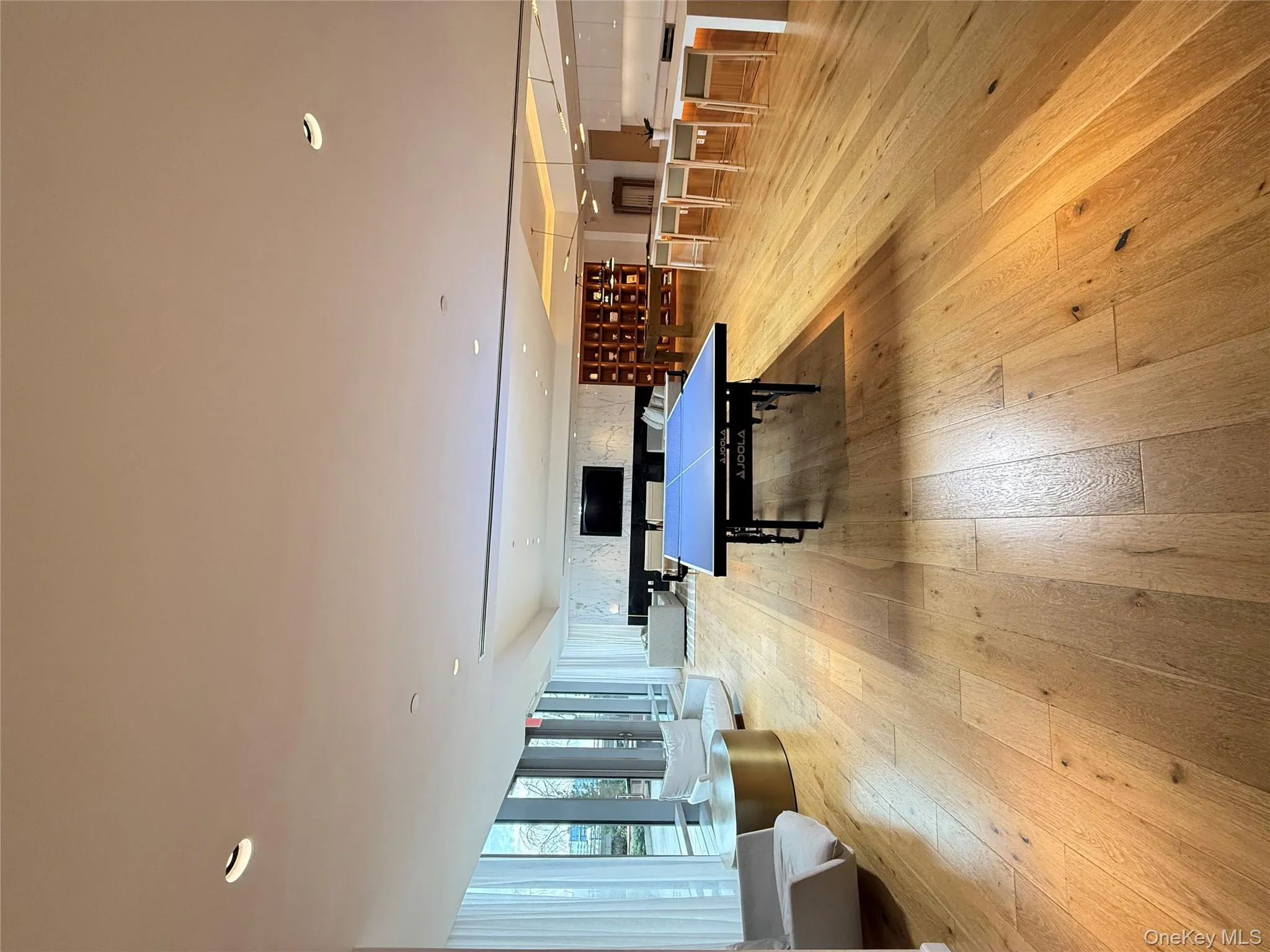 Rec room with recessed lighting and billiards Rec room with recessed lighting and billiards