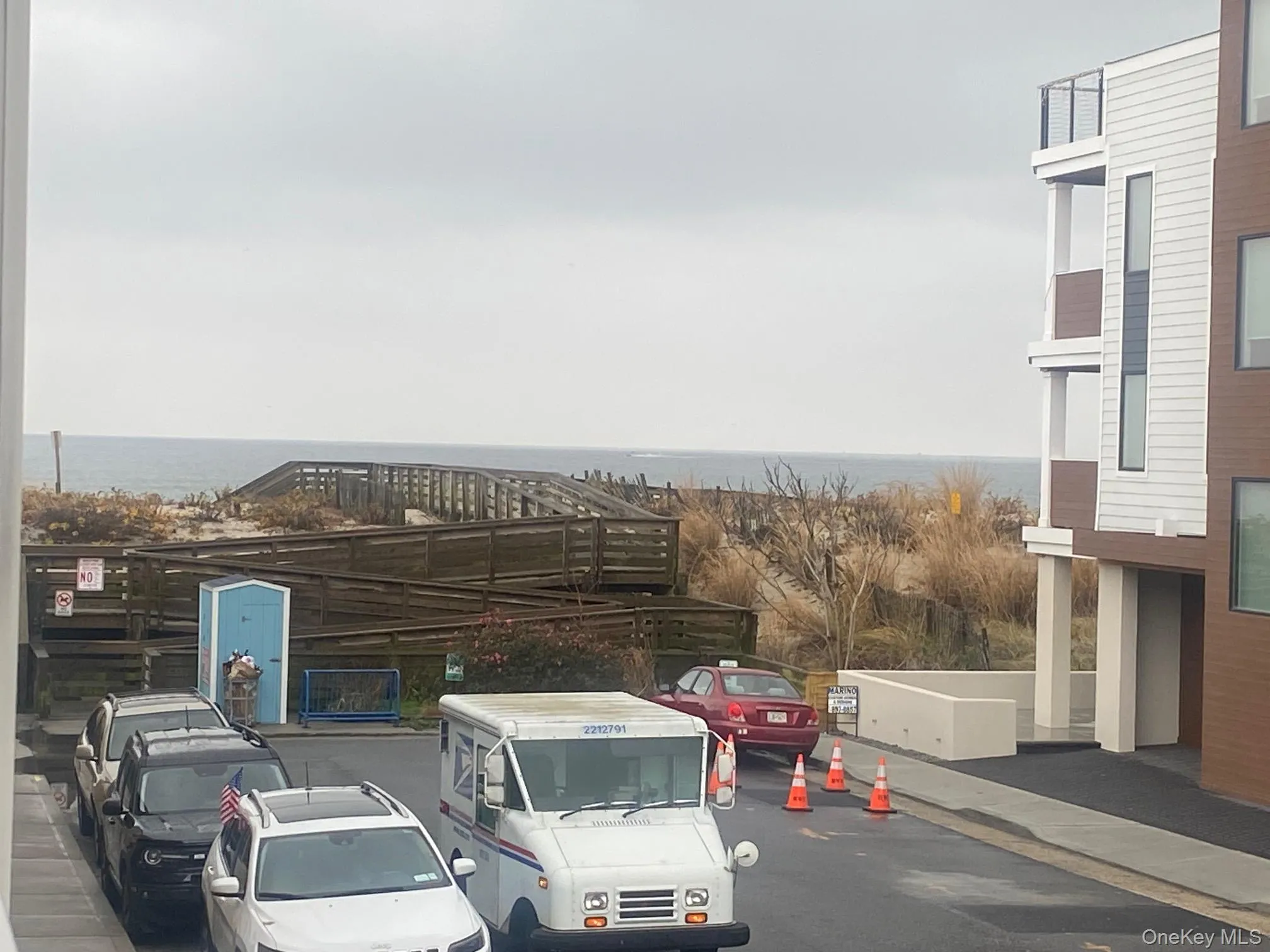 Ocean view from deck off living area - 2 houses off beach Ocean view from deck off living area - 2 houses off beach