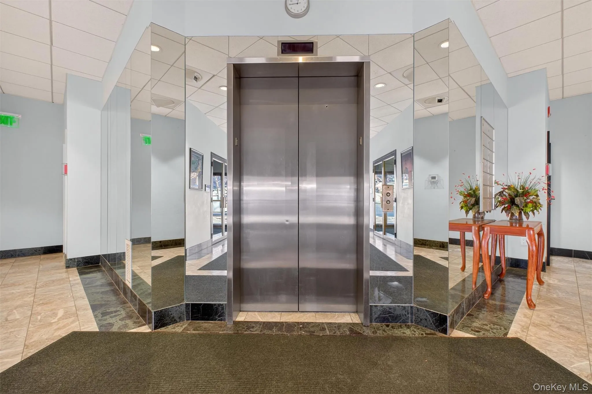 View of the elevator in the main lobby area View of the elevator in the main lobby area