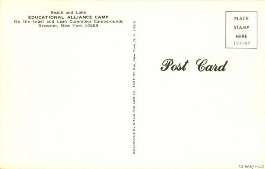 Back of the post card. Back of the post card.