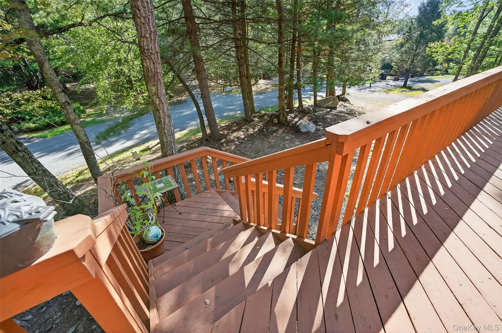 Wooden terrace with a water view Wooden terrace with a water view