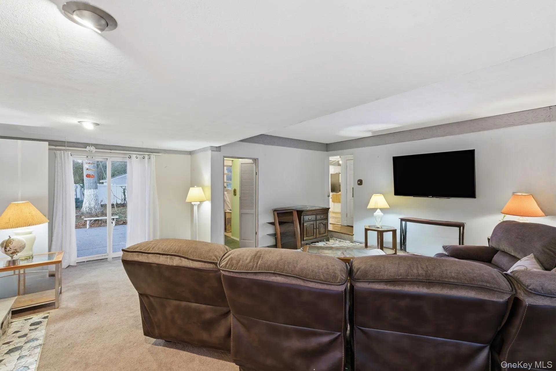 Living area featuring carpet Living area featuring carpet