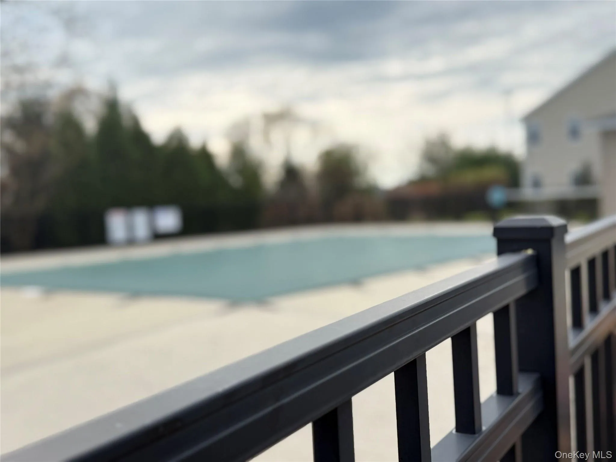 Exterior view of a pool. Exterior view of a pool.