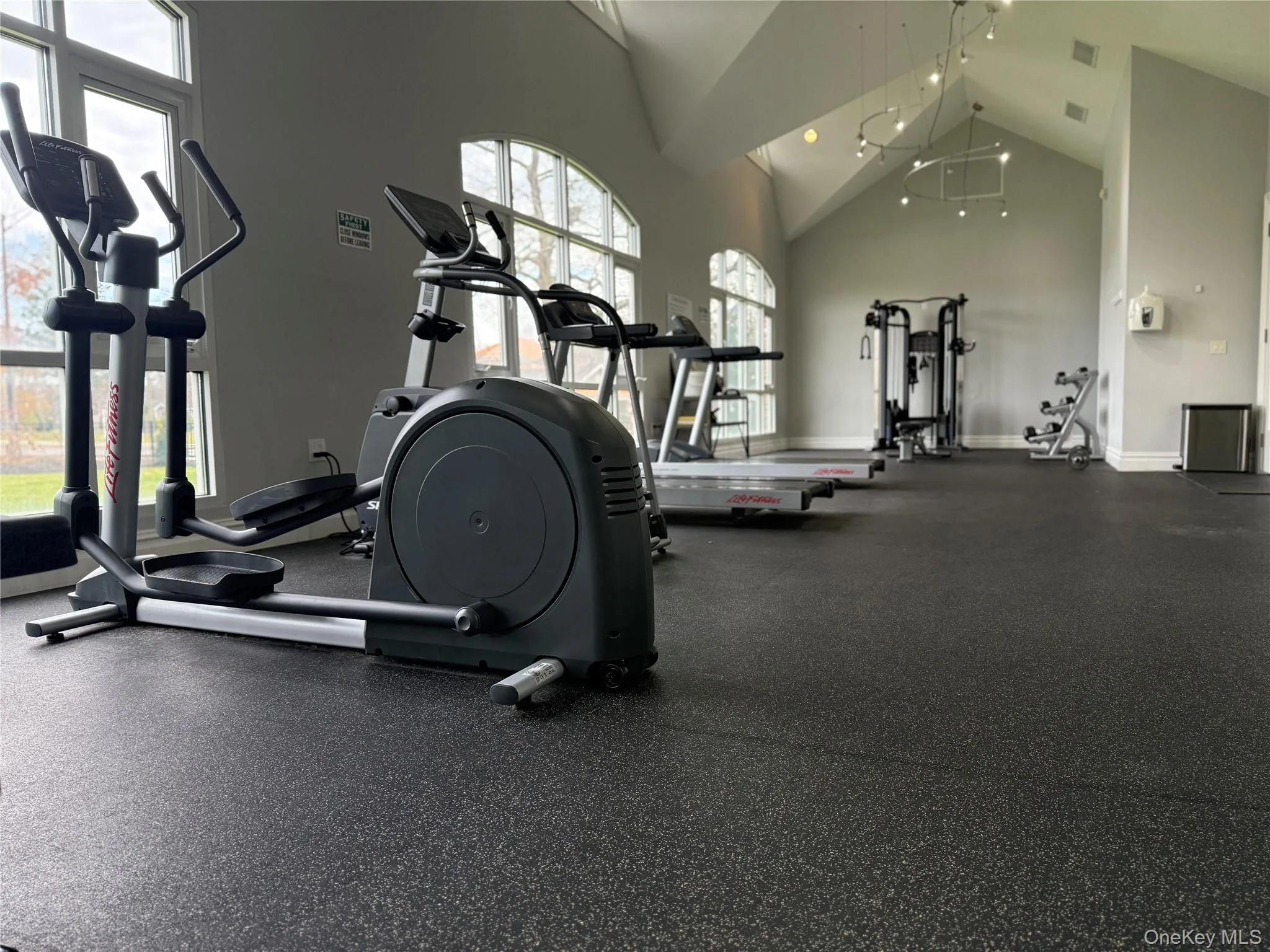 Gym with high vaulted ceiling. Gym with high vaulted ceiling.