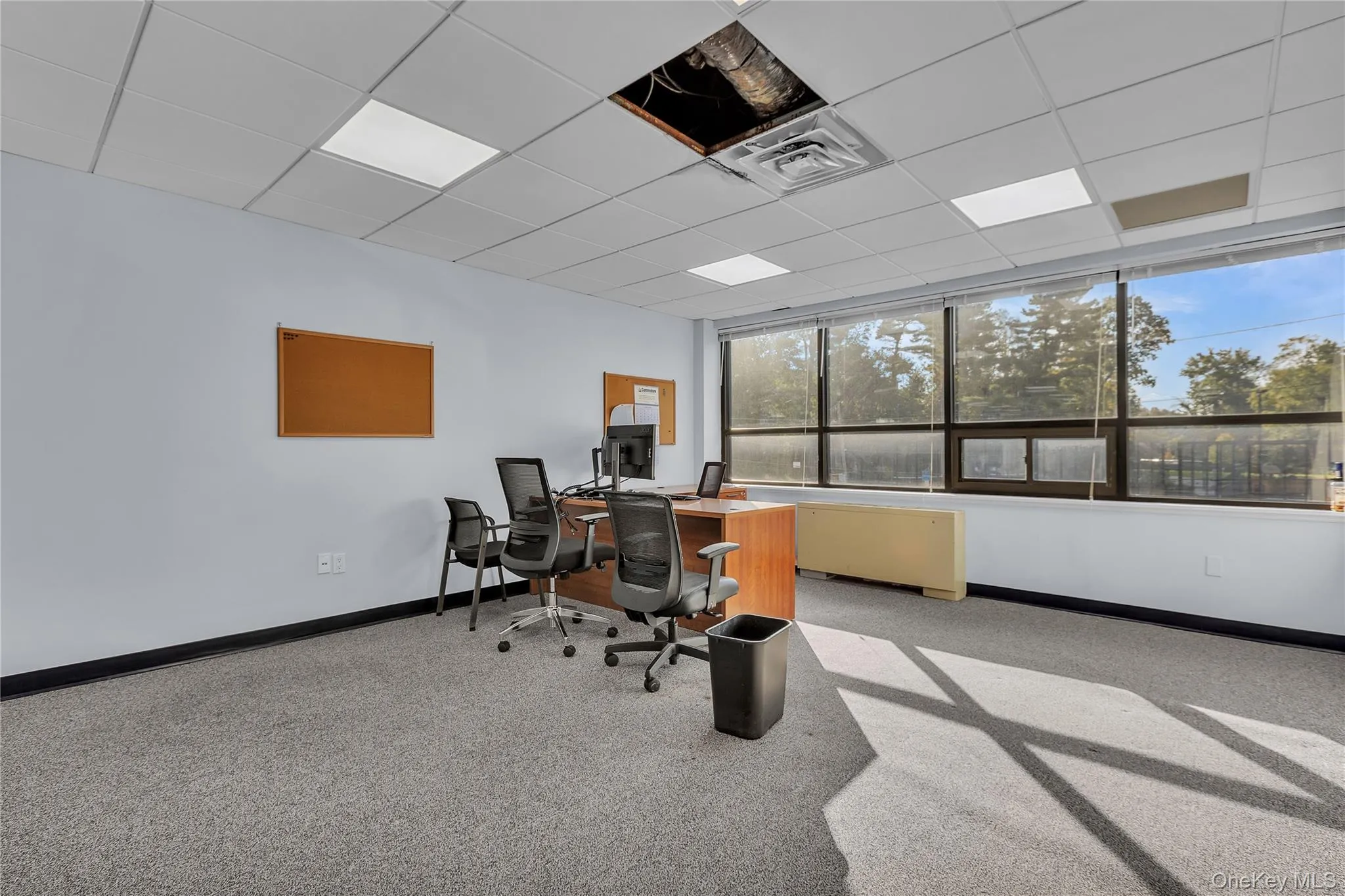 Office space featuring a paneled ceiling Office space featuring a paneled ceiling