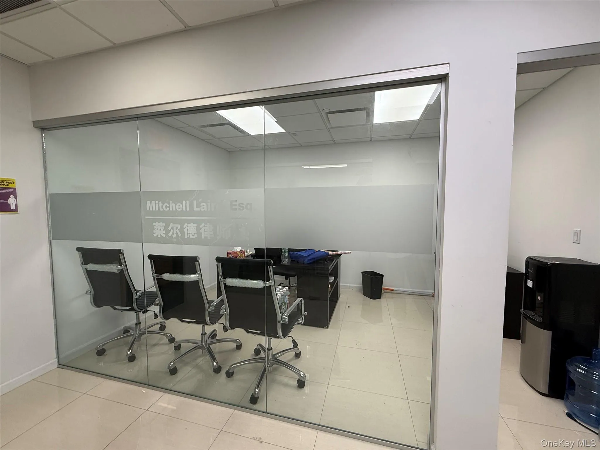 Office space featuring a paneled ceiling Office space featuring a paneled ceiling