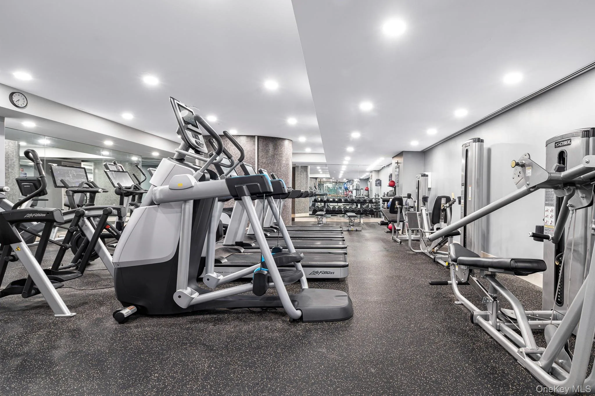 Gym with recessed lighting Gym with recessed lighting