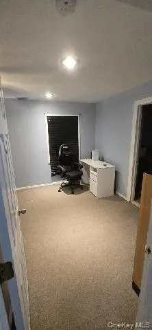 Office area with carpet flooring Office area with carpet flooring